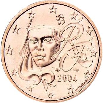 5 cent 2004 Francúzsko ob.UNC