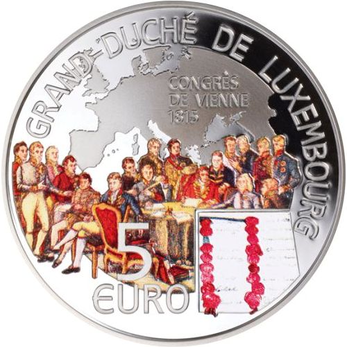 5 euro 2015 Luxembursko PROOF "Congress of Vienna"
