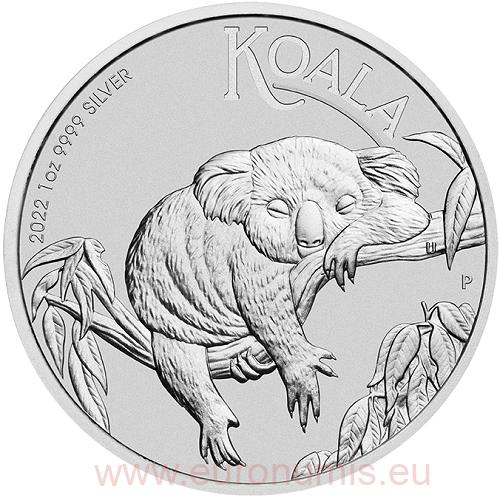 Dollar 2022 Austrália BU 1 Oz Ag Australian Koala