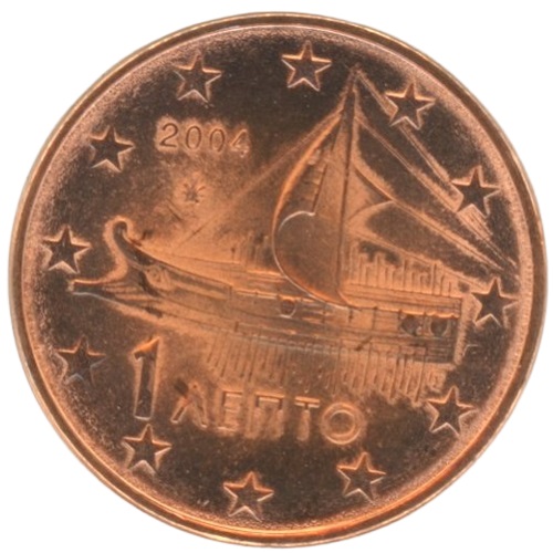 1 cent 2004 Grécko ob.UNC