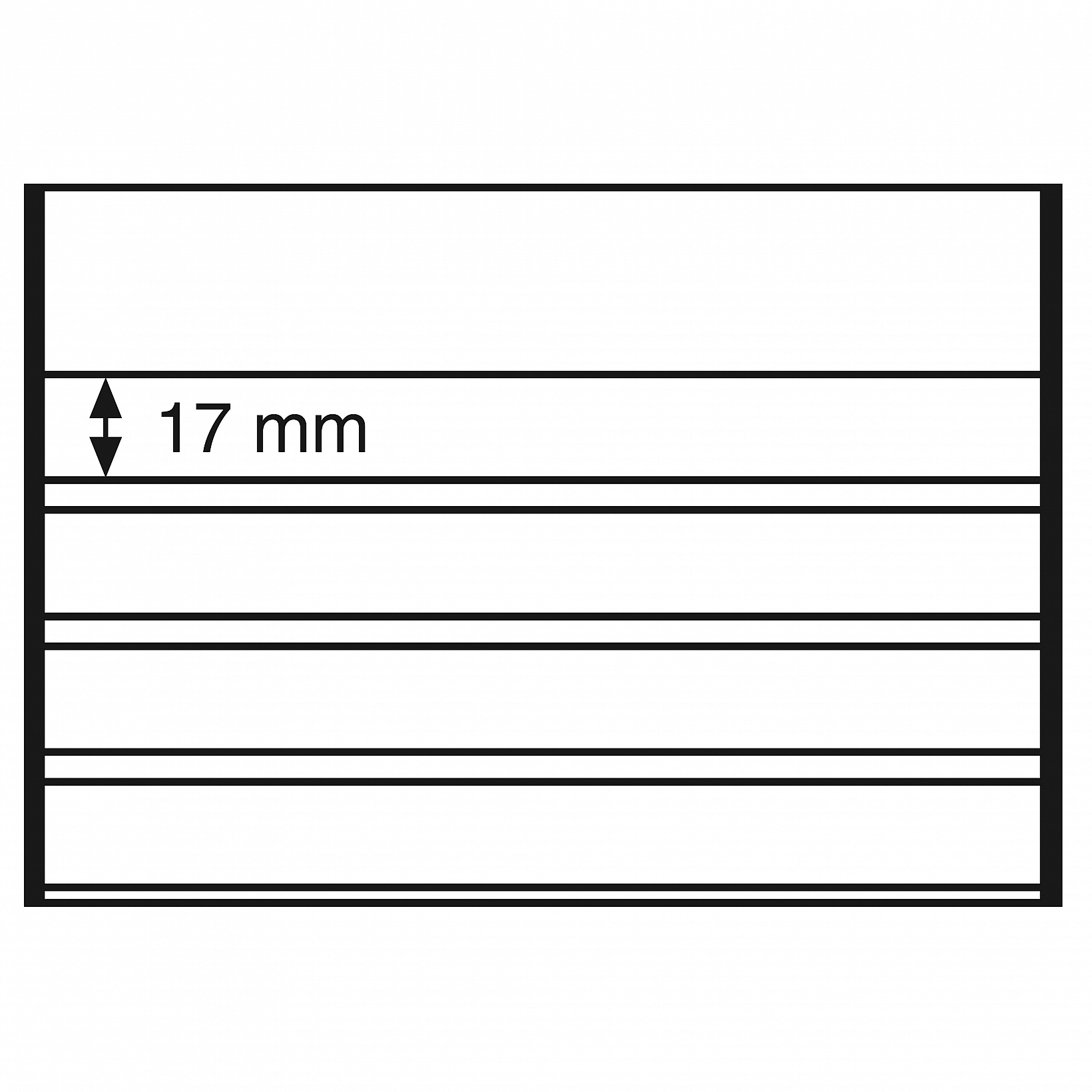 Štandard PVC karty, 158x113mm, 4 číre pásy s krycím listom, čierne,100ks/bal  IN