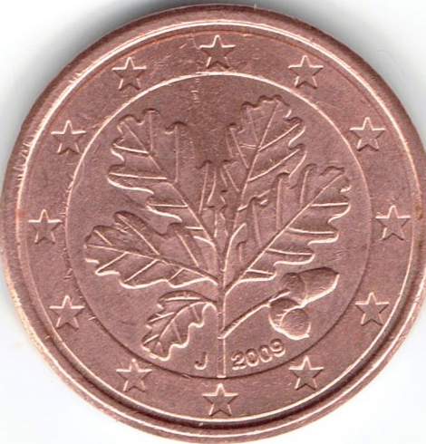 1 cent 2002 Nemecko ob.UNC D
