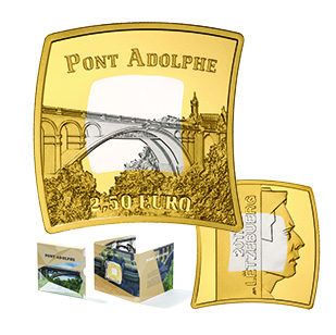2,50 euro 2017 Luxembursko PROOF "ADOLPHE BRIDGE"