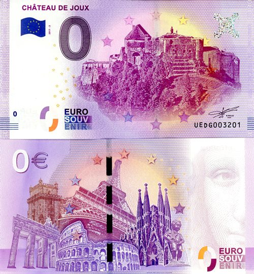 0 Euro suvenír 2017/2 Francúzsko UNC Chateau De Joux