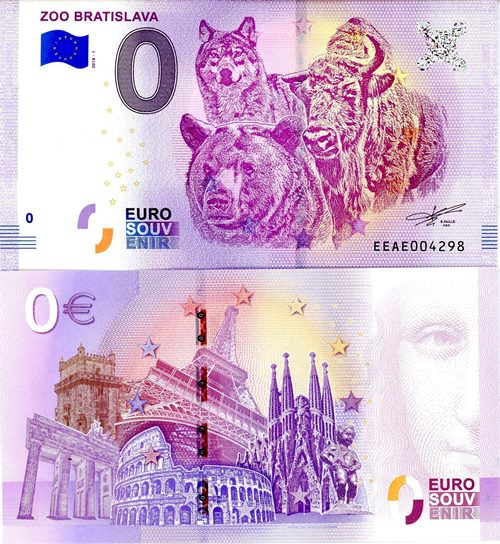 0 euro suvenír 2018/1 Slovensko UNC ZOO Bratislava