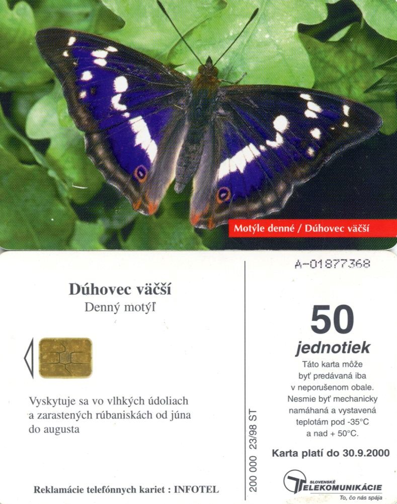 Tel.Karta, 1998, Slovensko, ST, Dúhovec väčší (23/98)