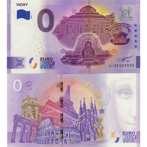 0 Euro suvenír 2020/1 Francúzsko UNC Vichy (ND)
