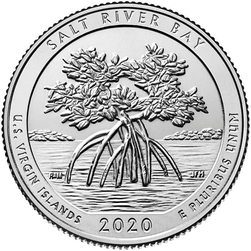 Quarter Dollar 2020 S USA UNC Salt River Bay