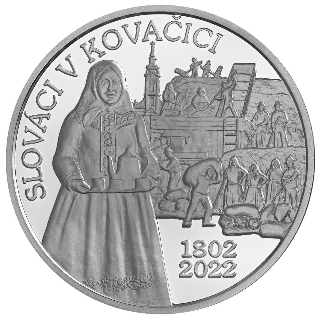 10 euro 2022 Slovensko BK, začiatok osídľovania Kovačice Slovákmi 