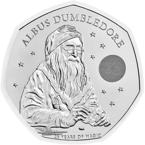 50 Pence 2023 Anglicko BU karta Albus Dumbledore