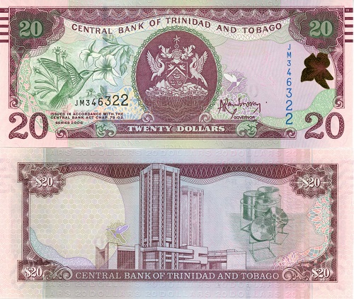 20 Dollars 2006 Trinidad a Tobago UNC séria JM