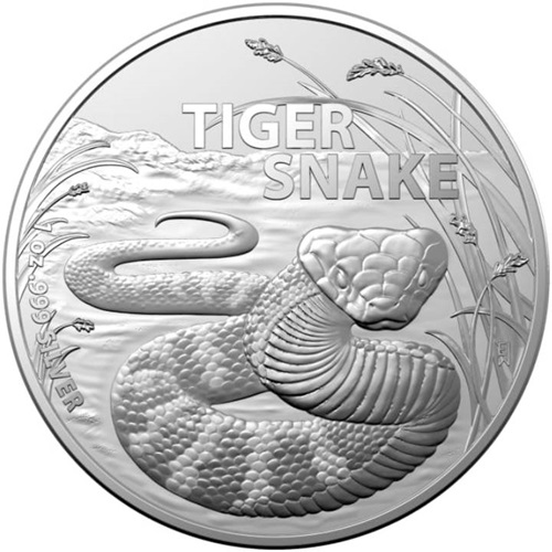 Dollar 2024 Austrália BU 1 Oz Ag, Tiger Snake (X:6:4)