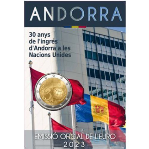 2 euro 2023 Andorra cc.BU karta, členstvo Andorry v OSN
