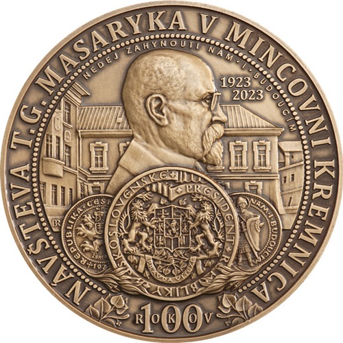 Medaila MS, 100.výročie od návštevy T. G. Masaryka v Mincovni Kremnica
