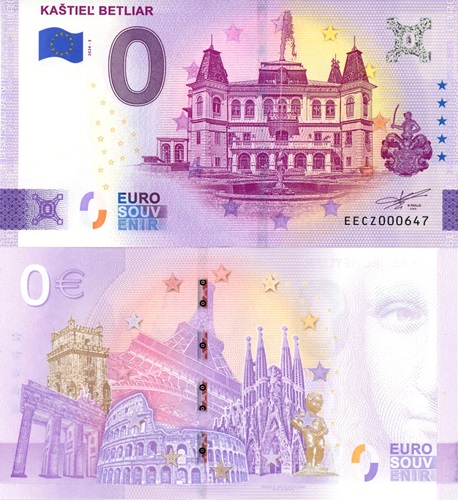 0 euro suvenír 2024/3 Slovensko UNC Kaštieľ Betliar (ND)