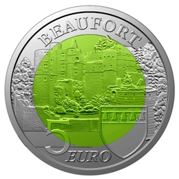 5 EURO 2013 Luxembursko PROOF " CASTLE OF BEAUFORT " NIOB