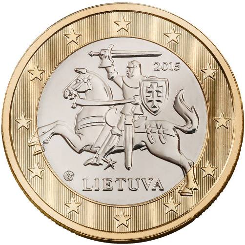 1 euro 2015 Litva ob.UNC