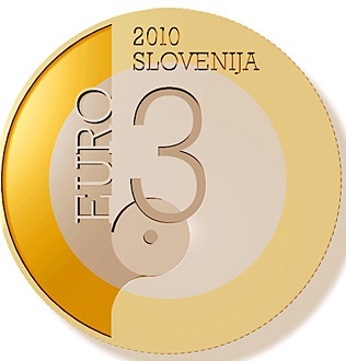 3 EURO 2010 Slovinsko cc.UNC