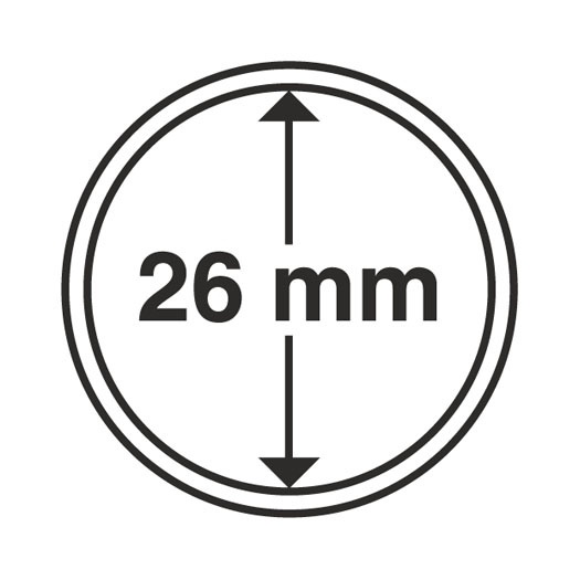 Kapsle ULTRA na mince, 2 euro, do 26 mm, 100ks/bal (CAPSPL26) IN