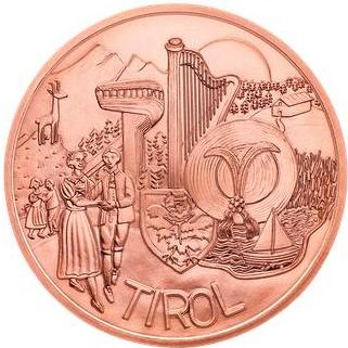 10 euro 2014 Rakúsko UNC Tirol
