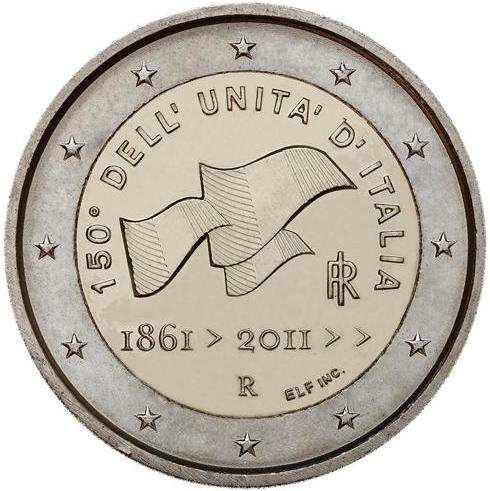 2 euro 2011 Taliansko cc.UNC Zjednotenie Talianska