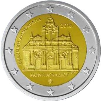 2 euro 2016 Grécko cc.UNC Arkadi