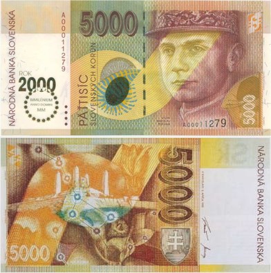 5000 Korún 1995 Slovensko UNC Bimilenium