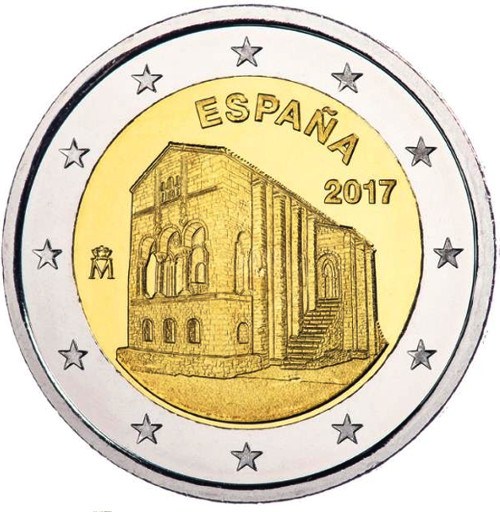 2 euro 2017 Španielsko cc.UNC Santa Maria del Naranco