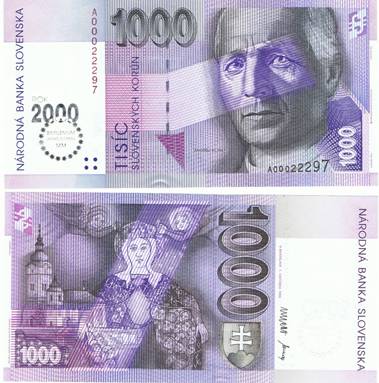 1000 Korún 1993 Slovensko UNC Bimilenium