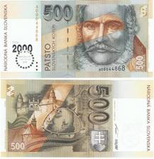 500 Korún 1993 Slovensko UNC Bimilenium