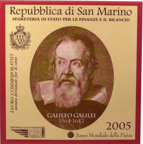 2 euro 2005 San Marino cc.UNC Galileo Galilei