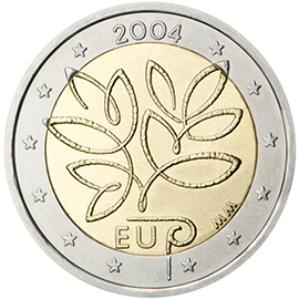 2 euro 2004 Fínsko cc.UNC rozšírenie Európskej únie