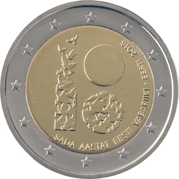 2 euro 2018 Estónsko cc.UNC Sté výročie