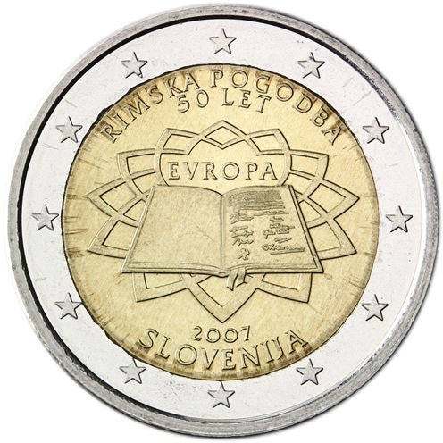 2 euro 2007 Slovinsko cc.UNC Rímska zmluva