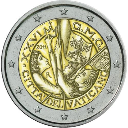 2 euro 2011 Vatikán BU karta , Svetový deň mládeže