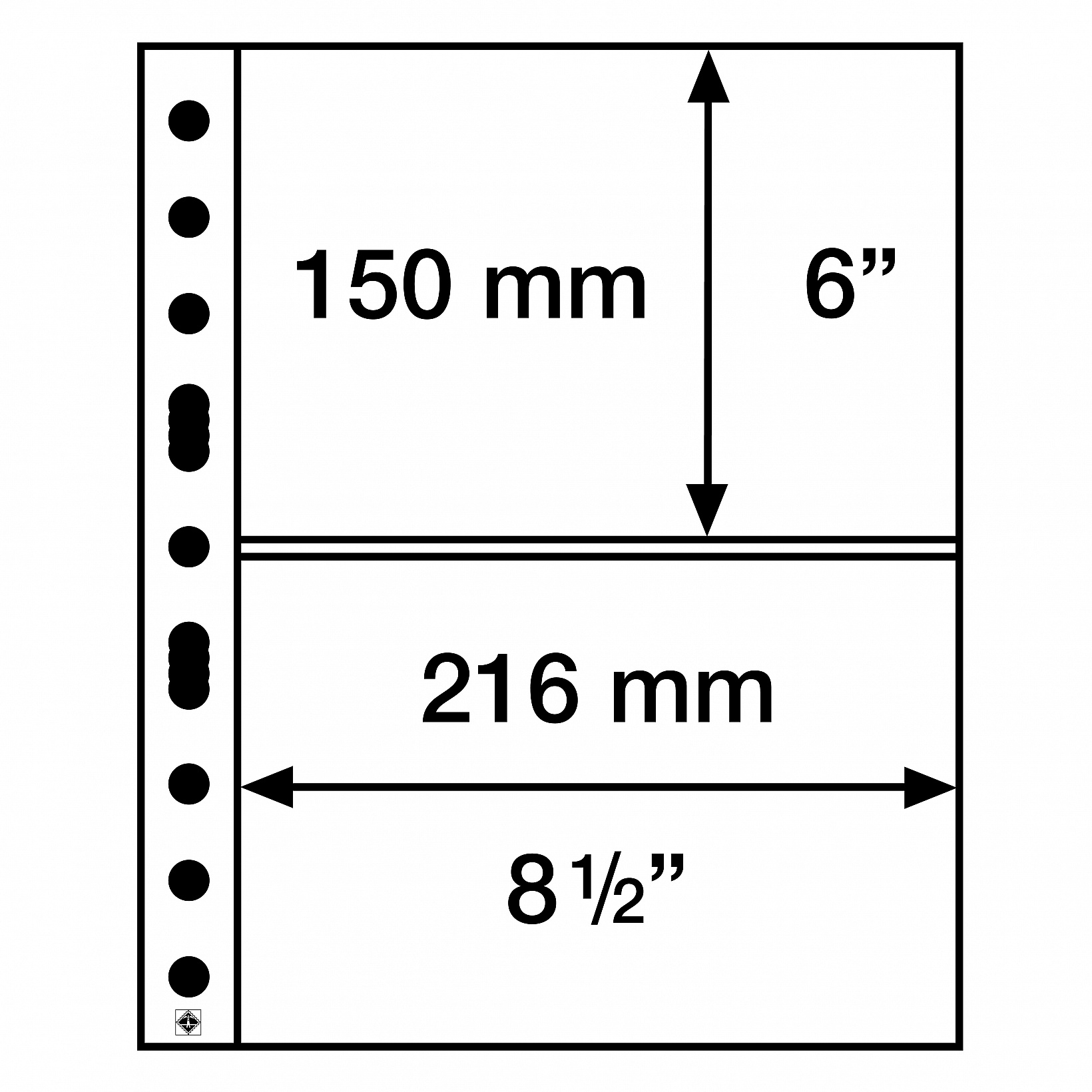 Listy GRANDE EASY, 50ks/bal, 2 riadkové, číre (SH312-2C) IN
