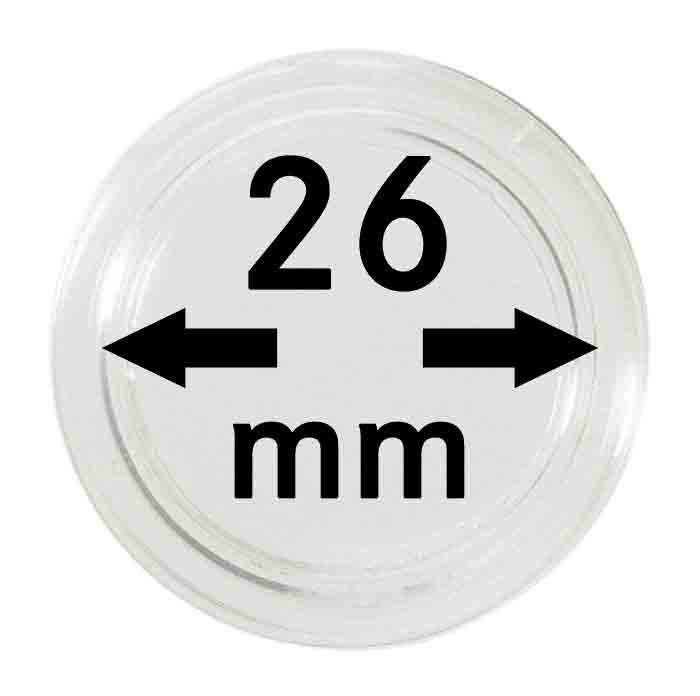 Kapsle LINDNER na mince 26 mm, 100ks/bal (2251026)