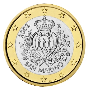 1 euro 2002 San Marino ob.UNC