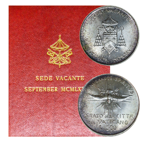500 Lira 1978 Vatikán BU Sede Vacante September