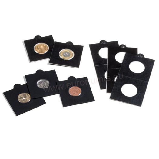 Pap.puzdro MATRIX na mince, samolepiace, 25 mm, 100ks/bal, čierne (KRS25S/100) 