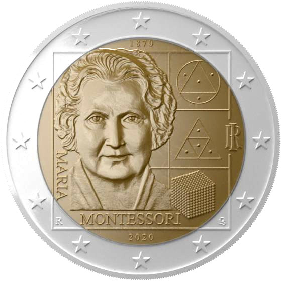 2 euro 2020 Taliansko cc.UNC Maria Montessori