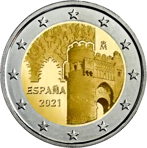 2 euro 2021 Španielsko cc.UNC Toledo