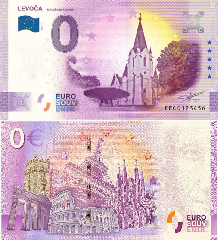 0 euro suvenír 2021/2 Slovensko UNC Mariánska Hora (ND)