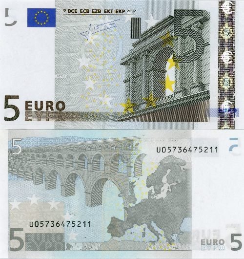 5 euro 2002 EU Jean C. Trichet U/L027D5