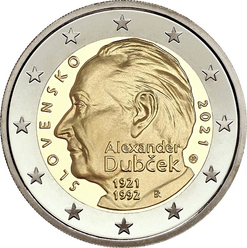 2 euro 2021 Slovensko cc.UNC Alexander Dubček