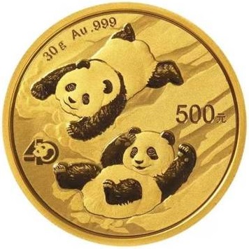500 Yuan 2022 Čína BU 30g Au Panda
