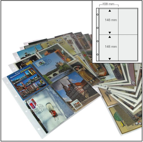 Listy na pohľadnice, 50ks/bal, číre (S5471 XL) IN