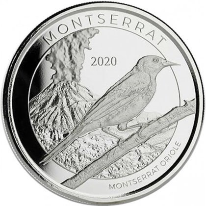 2 Dollars 2020 Montserrat BU 1 Oz Ag Monsserrat Oriole