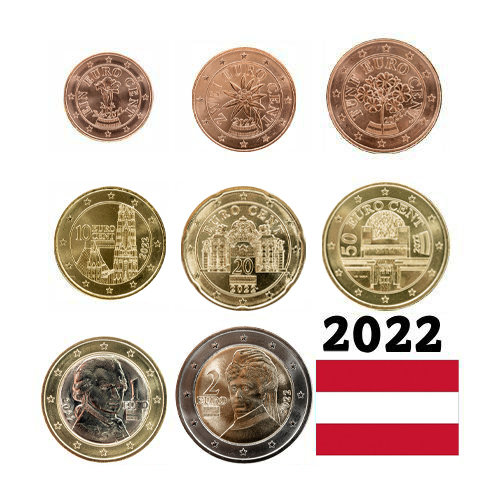 SET 2022 Rakúsko UNC (3,88€) 