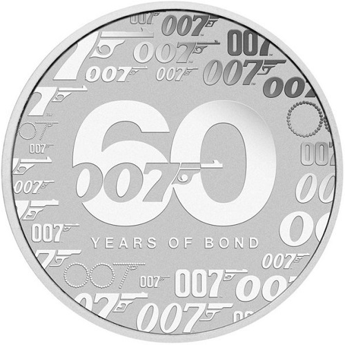 Dollar 2022 Tuvalu BU 1 Oz Ag, James Bond 60th anniversary (V:2:1)
